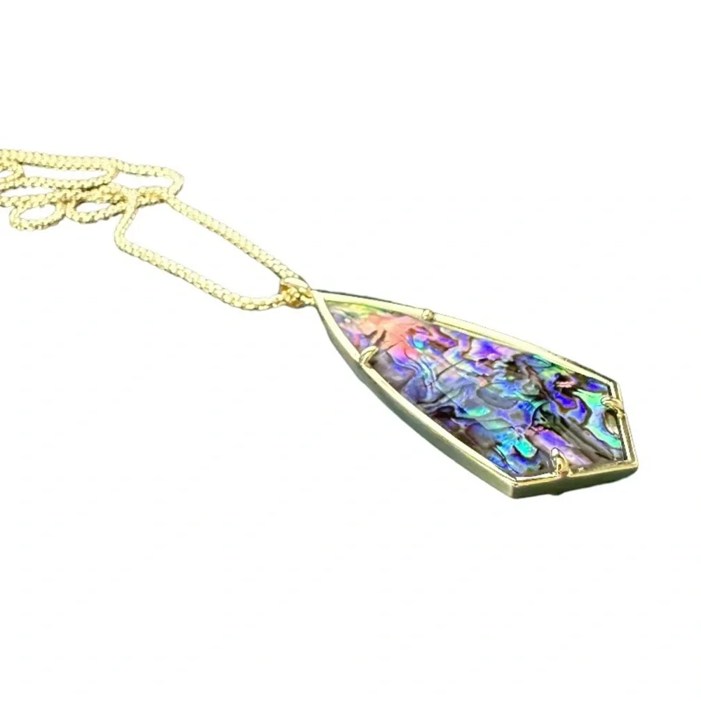 Kendra Scott Carole Abalone Long Pendant Necklace NEW